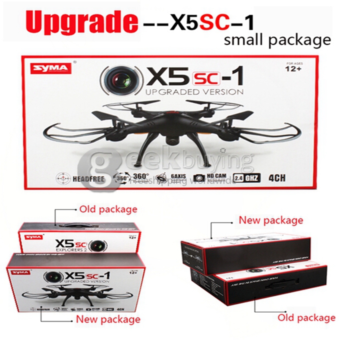 Syma X5SC-1 EXPLORERS 2 Quadcopter Headless Mode 2.0MP HD Camera 2.4G 6 Axis Gyro 3D Flip RC RTF with 4GB TF Card - White