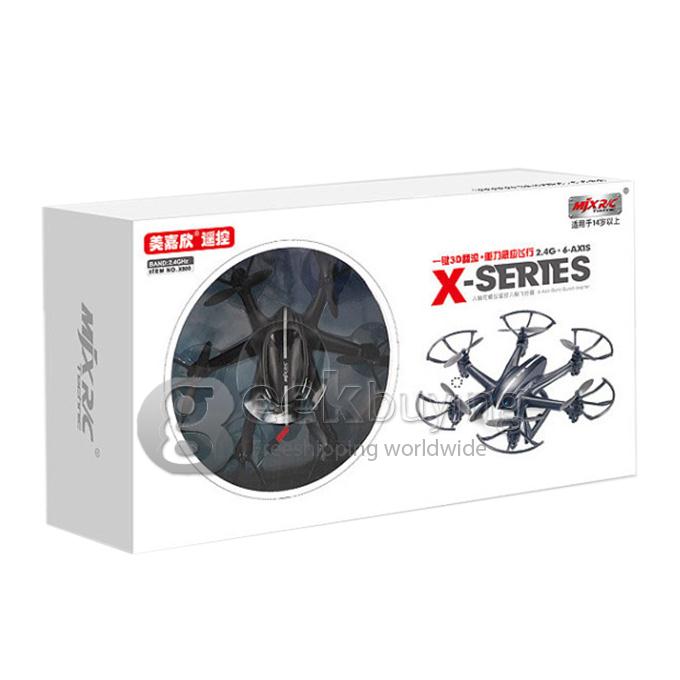 MJX X800 RC Hexacopter 6 Axis Gyro 2.4G 3D Roll Stumbling UFO RTF Remote Control Aircraft Mode 2 - Black