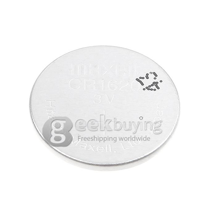 Maxell CR1620 220mAh 3V Lithium Battery with Button Design (1 PC) - Silver