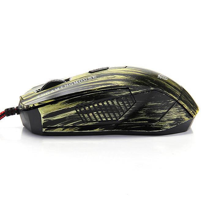 SONGIU G5 Professional Wired 2600DPI Gaming Mouse - Yellow + Black