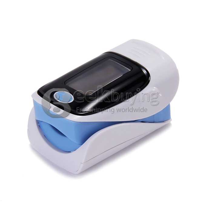 2 In 1 Finggertip Pulse Oximeter Blood Oxygen Device Pluse Rate Oxygen Saturation of Blood LED Display - Blue