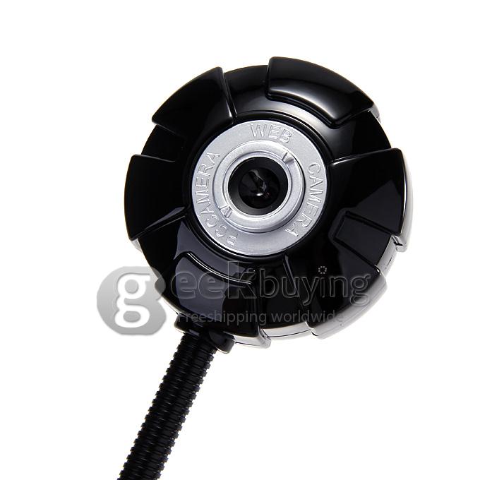 MoonBay Adjustable Round HD USB Web Camera With Microphone For Windows & Mac OS - Black
