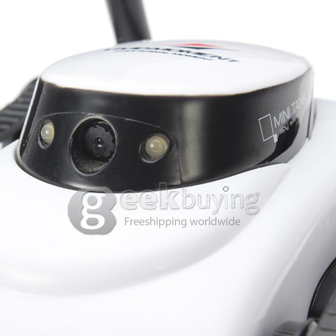Happy Cow 777-270 Mini WiFi RC Car 0.3MP Camera Real-time Transmission Tank Support iPhone iPad iPod Controller - White