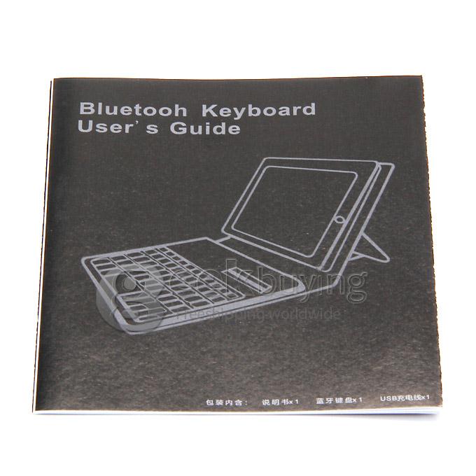 Universal Removable Bluetooth 3.0 Keyboard With Leather Case For 9/10.1 Inch Tablet PC - Black