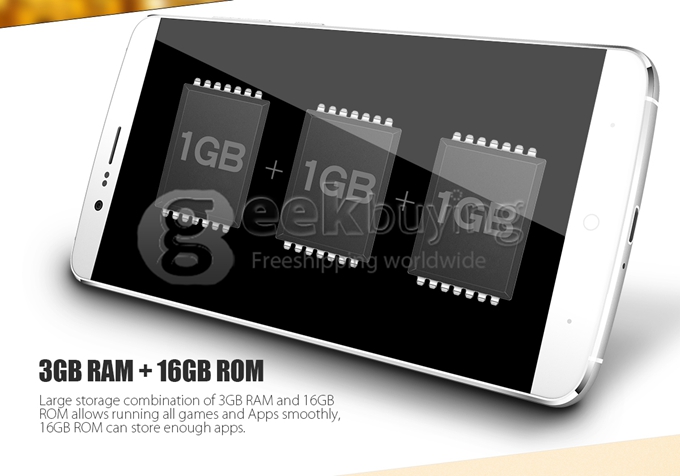 Elephone P8000 5.5 inch FHD 4G LTE Android 5.1 3GB 16GB Smartphone 64bit MTK6753 Octa Core 13.0MP Touch ID 4165mAh- White