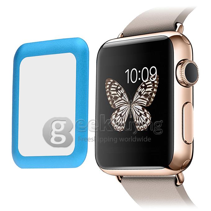 Premium Glass Film 0.2mm Tempered Glass Screen Protector for Smart Watch Apple Watch 42mm - Blue