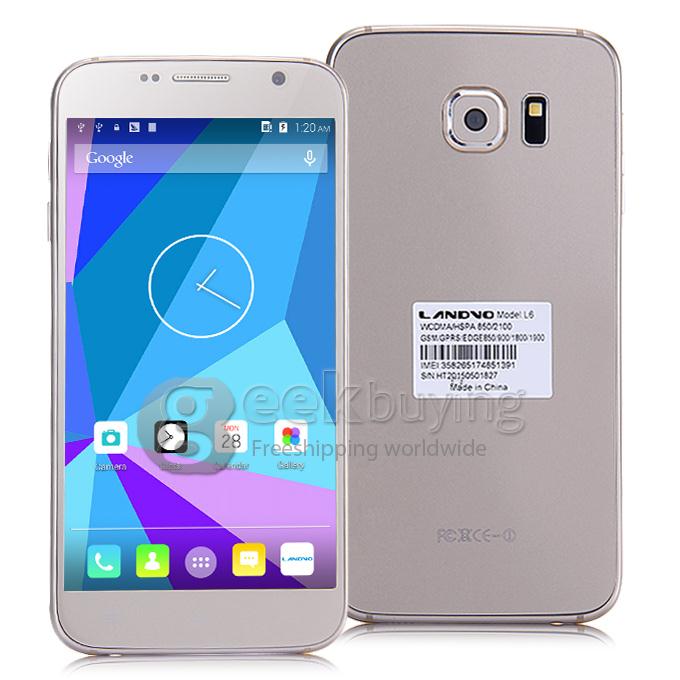LANDVO L6 5.0inch QHD MTK6572 Dual Core 1.0GHz Smartphone Android 4.4 512MB 4GB 2.0MP Dual Camera 3G - Gold