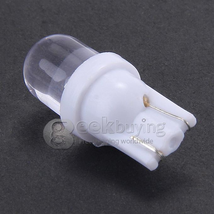 T10 0.2W 30-60lm 6000-6500K White Light LED Bulb Car Signal Lamp (DC 12V, 2 PCS) - White