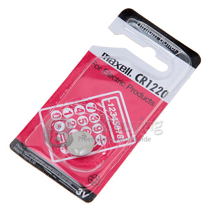 Maxell CR1220 220mAh 3V Lithium Battery with Button Design (1 PC) - Silver