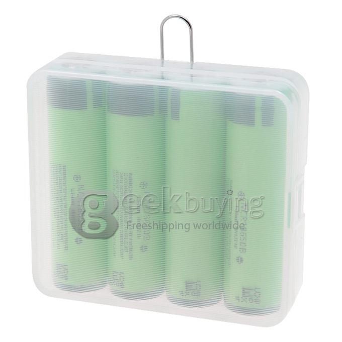 Panasonic 3400mAh 18650 Rechargeable Li-ion Batteries(4 PCS)- Yellowish Green + Black