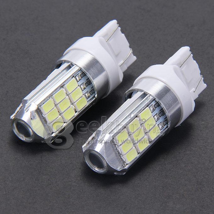 7443 5.4W 27MD 5050 LED Warm White Car Steering / Brake / Backup / Tail Light - (12V)