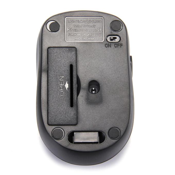 A800 Universal Optical Sensor 2.4GHz Wireless Mouse for Windows Mac OS - Blue