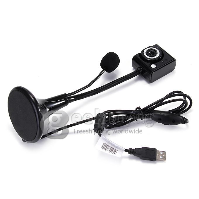 MoonBay Adjustable Square HD USB Web Camera With Microphone For Windows & Mac OS - Black