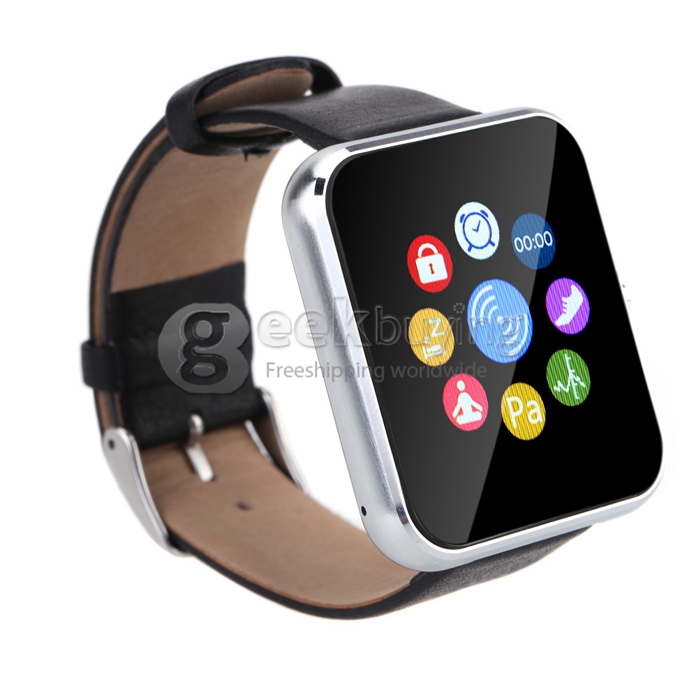 Zeblaze Rover Multifunctional Smart Watch MTK2501 Chip Toughened OGS Panel BT4.0 With Premium Leather Strap - Silver