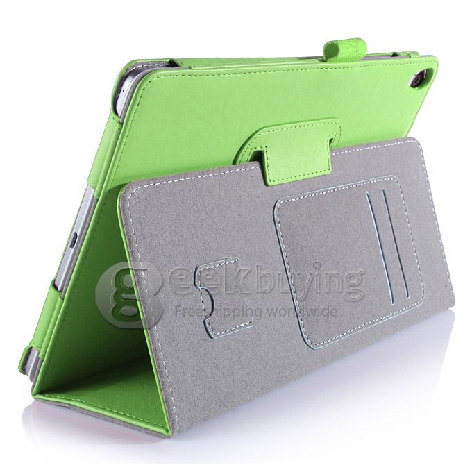Foldable Cards Carried PU Leather Cover Case For Google Asus Nexus 9 Tablet PC - Green