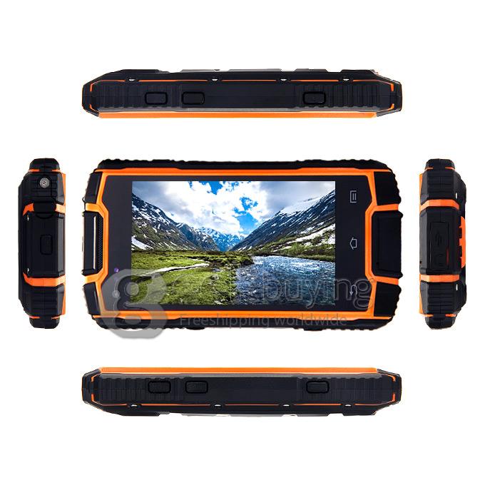 DIGOOR DG1 Plus IP68 Rugged Phone 4.0inch Android 4.4 MTK6582 Quad Core 1.3GHz 1GB 8GB 5.0MP Walkie Talkie Miracast - Orange