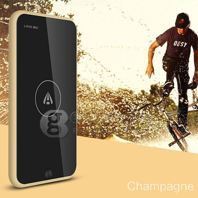 LOVE MEI Power Zone Qi Standard Wireless Charger 10000mah Mobile Power Bank For Smartphones/Tablets - Champagne