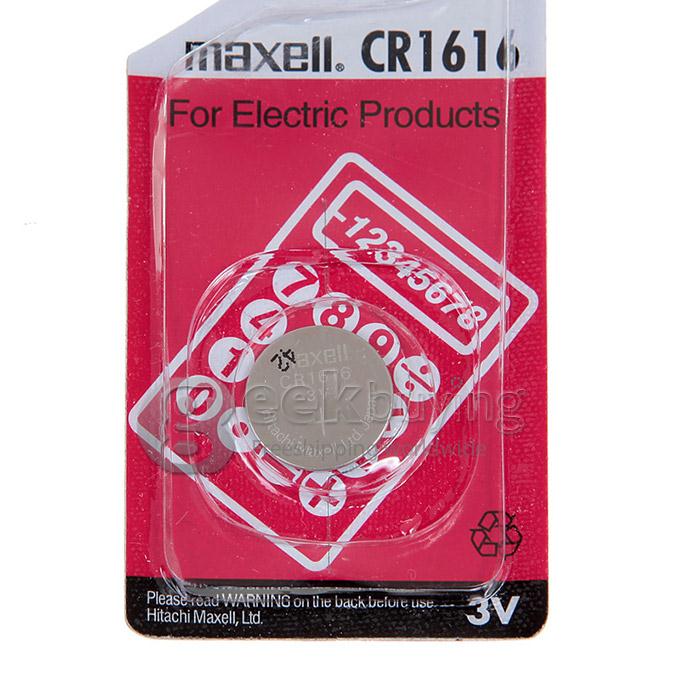 Maxell CR1616 220mAh 3V Lithium Battery with Button Design (1 PC) - Silver