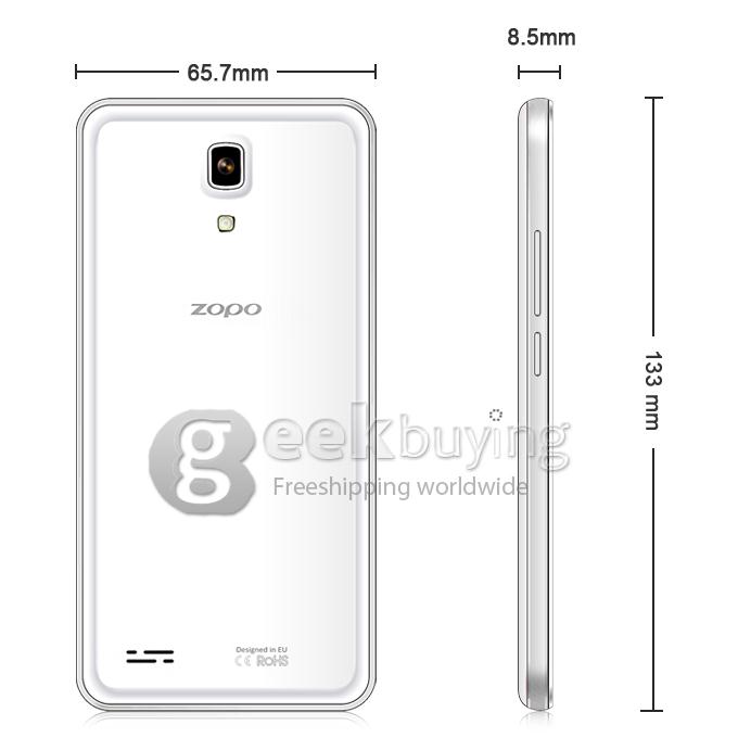 ZOPO ZP330 4.5inch 4G LTE Android 5.1 Smartphone 64bit MTK6735 Quad Core 1.0Ghz 1GB RAM 8GB ROM Miracast - White