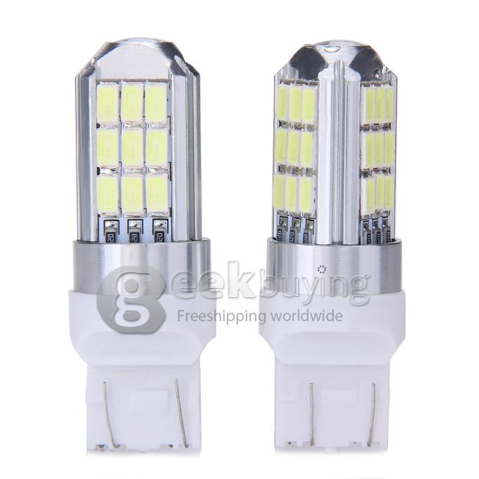 7443 5.4W 27MD 5050 LED Warm White Car Steering / Brake / Backup / Tail Light - (12V)