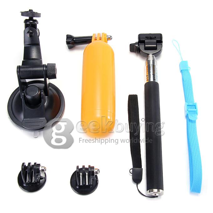 Suction Cup Floating Mount Monopod Accessories For GoPro Hero 1 2 3 3+ 4 Camera