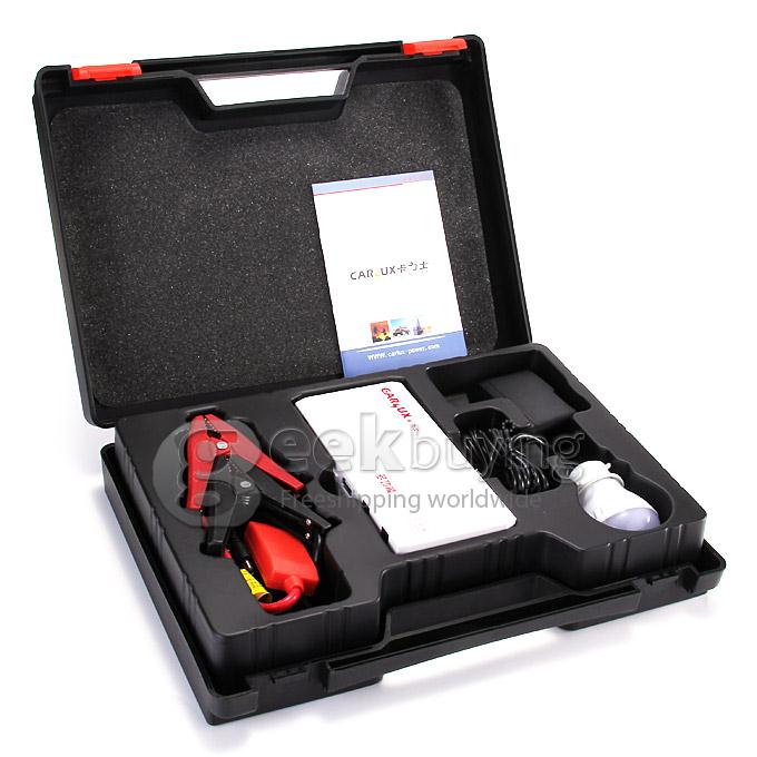 C100 8000mAH Carlux Multi-function Jump Starter Emergency Mobile Power Bank Portable Car Battery Charger - White