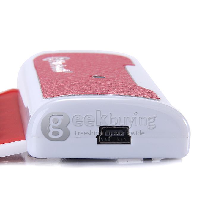 WP002 Foldable Wireless Bluetooth 2.0 Keyboard Portable Chocolate Mini Keyboard for PC Tablet Laptop - Red