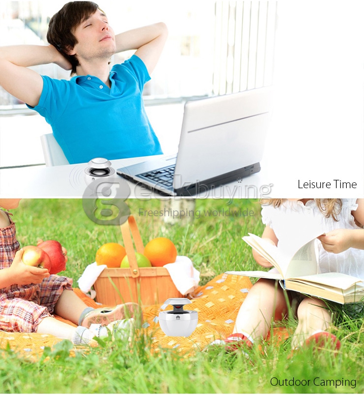 Original HUAWEI AM08 Mini Bluetooth Speaker BT4.0 CSR Hands-Free Touch Control Impressive Surround Sound Effect - Pink