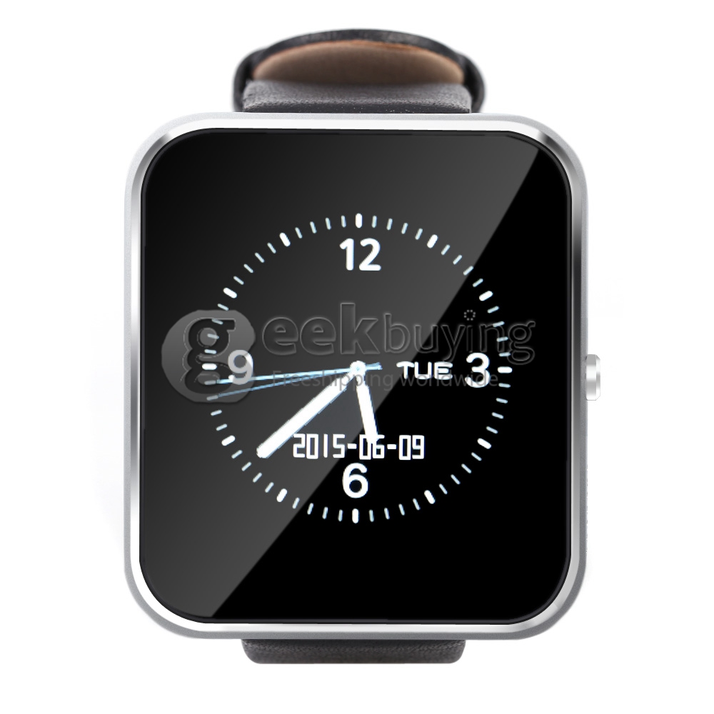 Zeblaze Rover Multifunctional Smart Watch MTK2501 Chip Toughened OGS Panel BT4.0 With Premium Leather Strap - Silver
