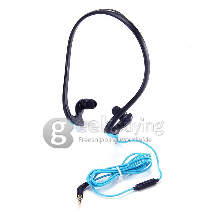 Kimmar MDR-J039 3.5mm Plug Sweatproof Headphone Compatible With iPhone/iPod/other Devices - Blue