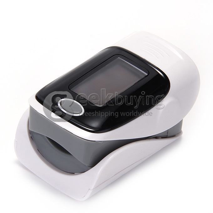 2 In 1 Finggertip Pulse Oximeter Blood Oxygen Device Pluse Rate Oxygen Saturation of Blood LED Display - Black