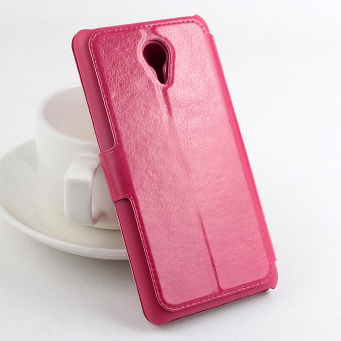 Protective Hard Cover Flip Stand Leather Case for MEIZU M2 NOTE (MEILAN NOTE 2) - Rose