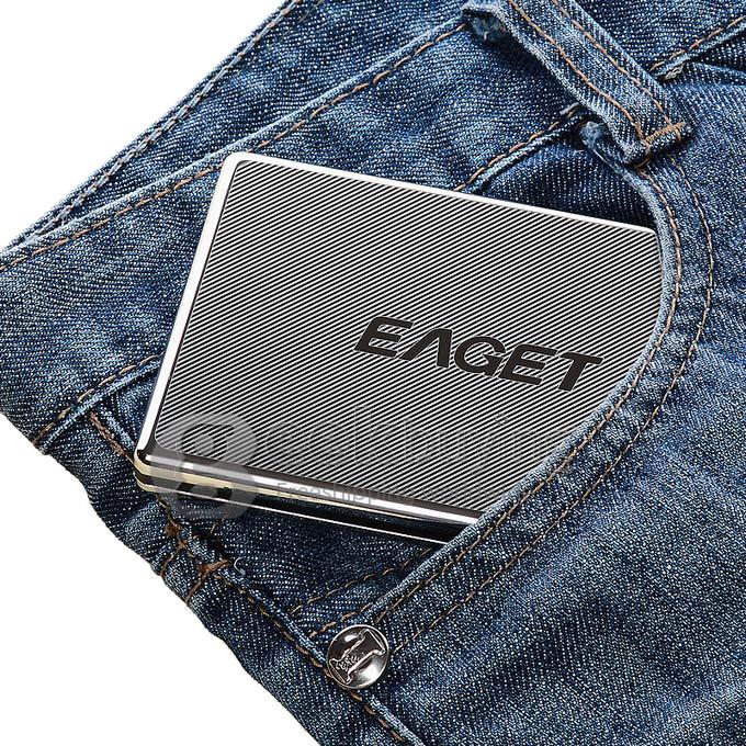 EAGET G50 High Speed USB 3.0 1TB External Hard Drives Portable Stainless Steel Encryption Mobile Hard Disk - Black