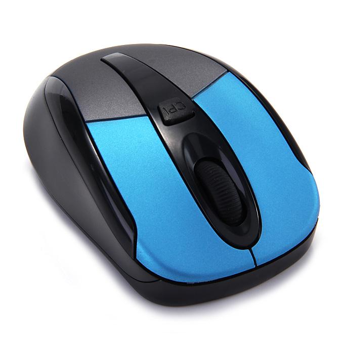 A800 Universal Optical Sensor 2.4GHz Wireless Mouse for Windows Mac OS - Blue