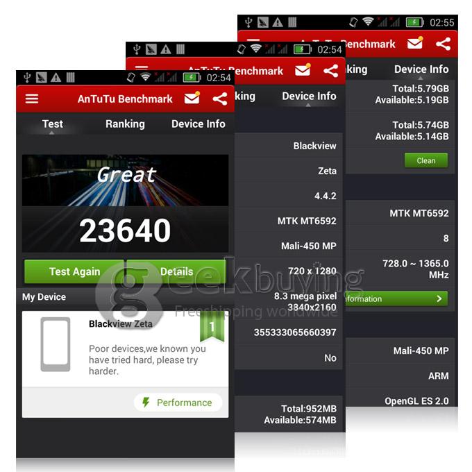 Blackview Zeta V16 5.0 Inch HD Android 4.4 1GB 8GB Smartphone MTK6592M Octa Core 1.4GHz 5.0MP 3G/GPS Miracast - Pink