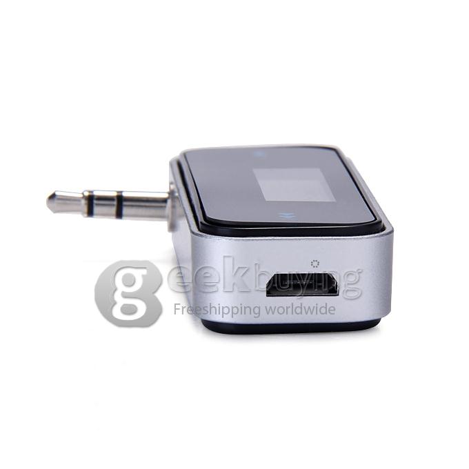 3.5mm Car Wireless FM Transmitter Play Music on FM Radio For iPhone 6 5S 6 iPod Touch 2IMU Samsung Galaxy S6 - Black