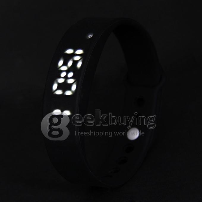 W5 Multifunctional LED USB Smart Bracelet With 3D Pedometer /Sleep Monitor Functions - Black