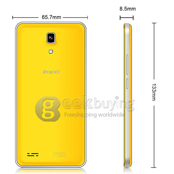 ZOPO ZP330 4.5inch 4G LTE Android 5.1 Smartphone 64bit MTK6735 Quad Core 1.0Ghz 1GB RAM 8GB ROM Miracast - Yellow