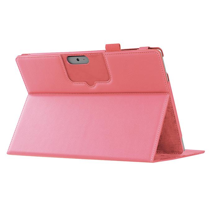 New Folio PU Leather Keyboard Stand Cover Case For 10.8 Inch Microsoft Surface 3 Tablet - Pink