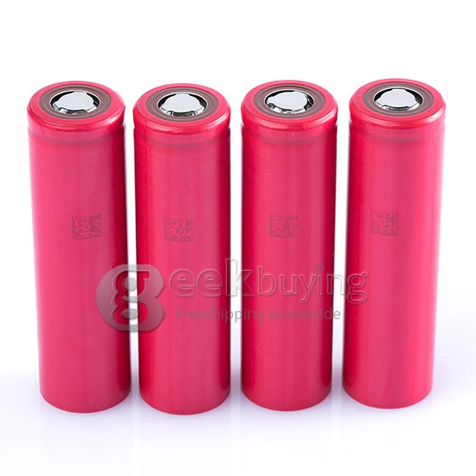 Panasonic Super Max 3.7V 3400mAh Rechargeable 18650 Li-ion Battery w/Protection Circuit(4 PCS)- Red