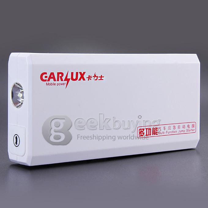 C100 8000mAH Carlux Multi-function Jump Starter Emergency Mobile Power Bank Portable Car Battery Charger - White