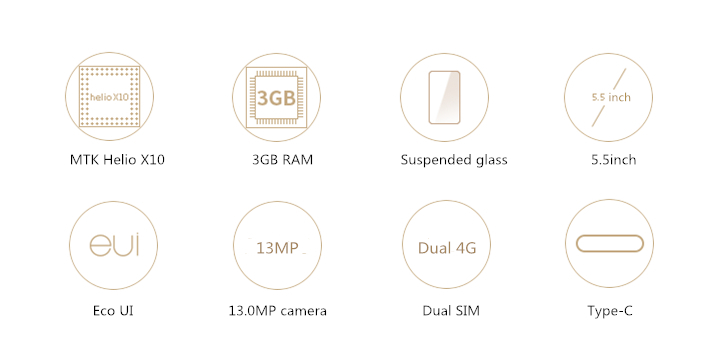 LeTV One LeTV x600 /s1 /Le 1 Superphone 5.5 inch FHD 4G LTE Android 5.0 3GB 32GB 64-Bit MTK helio X10 Octa Core 13.0MP Miracast OTG - Gray