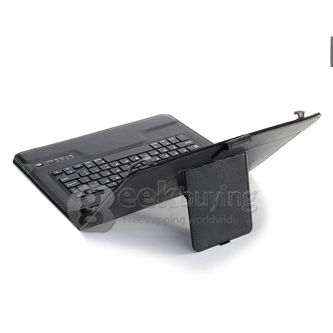 Universal Removable Bluetooth 3.0 Keyboard With Leather Case For 9/10.1 Inch Tablet PC - Black
