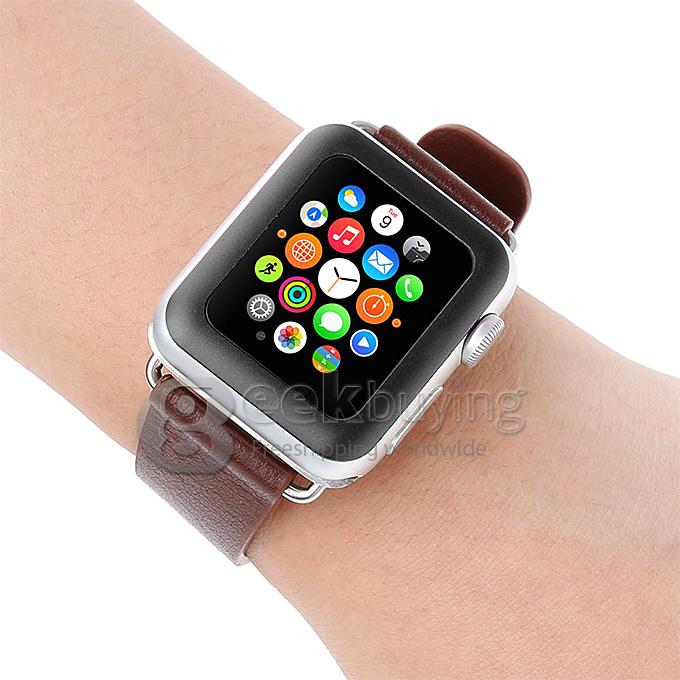 Premium Glass Film 0.2mm Tempered Glass Screen Protector for Smart Watch Apple Watch 38mm - Black