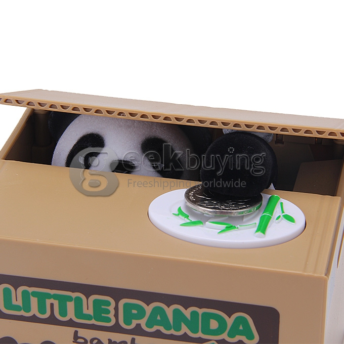 Cute Panda Piggy Bank Novel Money Saving Box For Home Office Desks