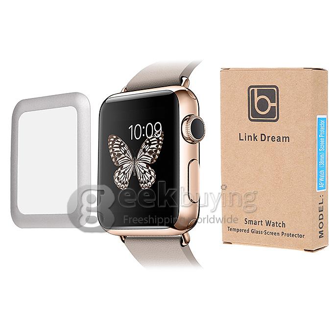 Premium Glass Film 0.2mm Tempered Glass Screen Protector for Smart Watch Apple Watch 38mm - Silver