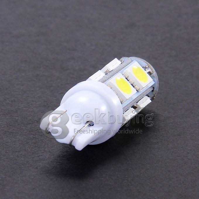 T10-5050-9SMD T10 3W 100-Lumen 9x5050 SMD LED Car Light Bulb Fog/Parking/Reading Lamp(2-Pack/DC 12V) - White