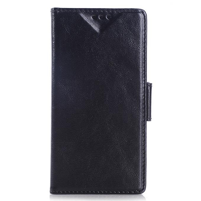 Protective Hard Cover Flip Stand Leather Case for Sony Xperia Z4 Smartphone - Black