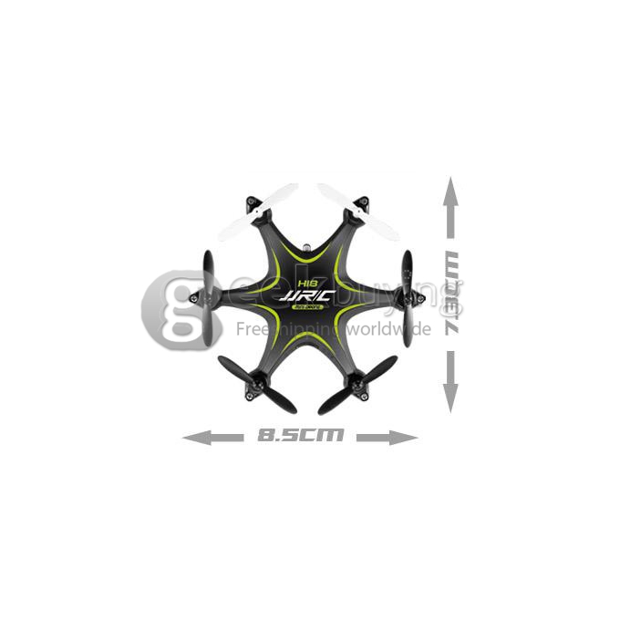JJRC H18 RC Quadcopter 2.4G 4CH 6 Axis Gyro Headless Mode RTF - Black+Green