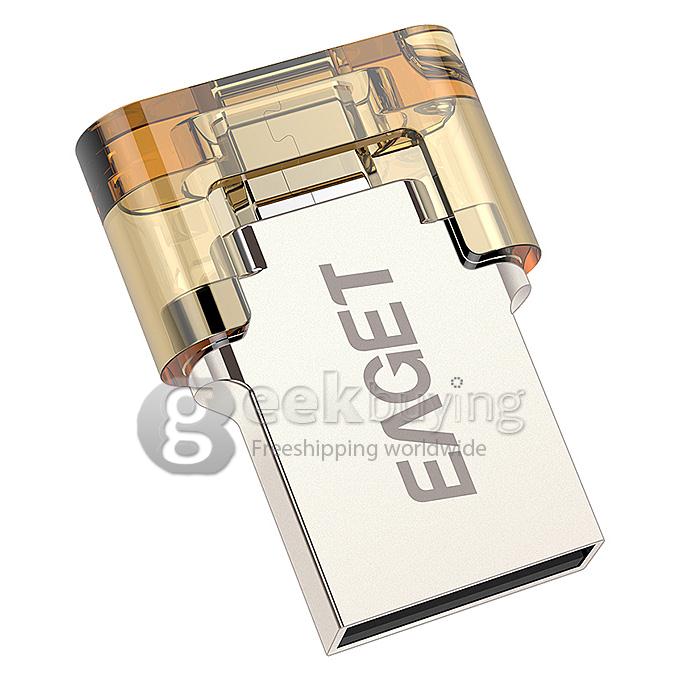 Eaget V8 USB2.0 8GB OTG Micro USB Flash Drive U Disk Memory Disk For Smartphones / Tablets - Silver
